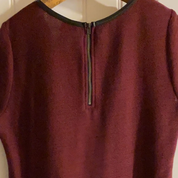 NWOT Merona top with faux leather accents - Picture 3 of 3